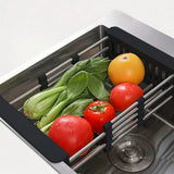18.2" X 8.9", On Or In Sink Kitchen Basket Dish Drying Rack