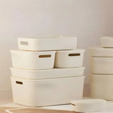 1pc/5pcs Ins Style Storage Box with Lid Dustproof Cosmetics Clothing Grocery Storage Bedroom Dormitory Storage Box Toy Storage