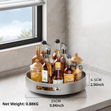 360° Rotating Kitchen Spice Rack Carbon Steel Lazy Susan Turntable Organizer for Pantry Cabinet Countertop