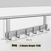Door Hanger Storage 6 Hooks Over The Door Clothes Coat Hat Towel Hanger Home Organizer Rack Bathroom Kitchen Accessories Holder