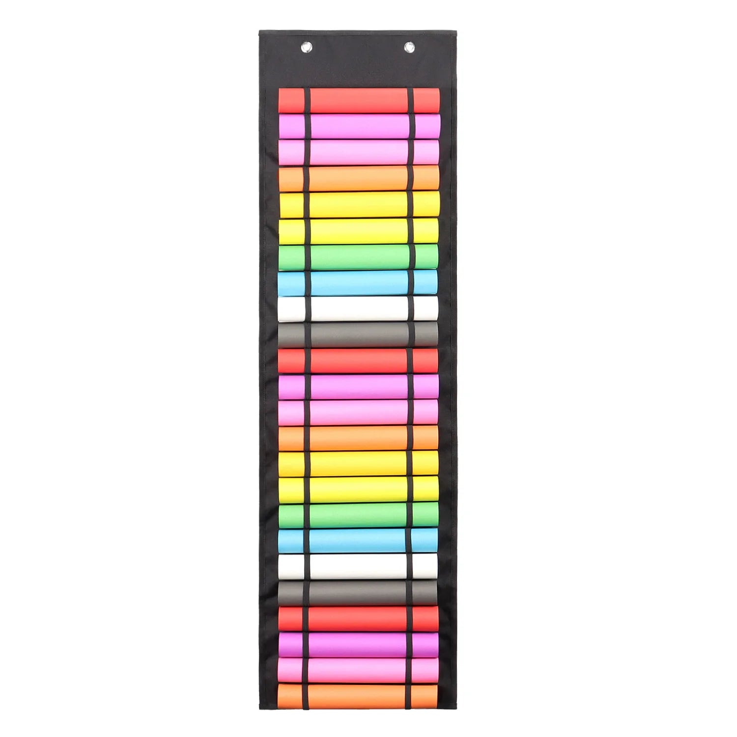 Vinyl Storage Holder Hanging Bag Vinyl Roll Storage RackThermal Transfer Film Organizer Hanging Pocket Behind The Door 48Grid