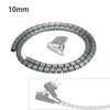 2m 8/10/16/22/28/32/42mm Cable Protector Wire Organizer Computer Cord Protective Bite Tube Clip Management Tool Spiral Winder