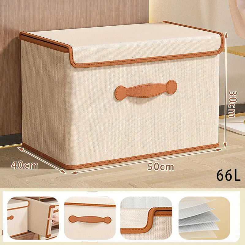Clothes Storage Box With Lid For Household Use Wardrobe Underwear Storage Box Organizing Boxed Clothes Blankets Storage Basket
