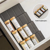 Drawer Spice racks for Kitchen 4 Layers Adjustable Spice Rack for Spice Jars Seasoning Shelf Cabinet Pantry Kitchen Organizer