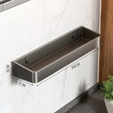 Grey Wall-Mounted Kitchen Spice Rack Kitchen Storage Rack Household Multifunctional Carbon Steel Storage Box Kitchen Accessories