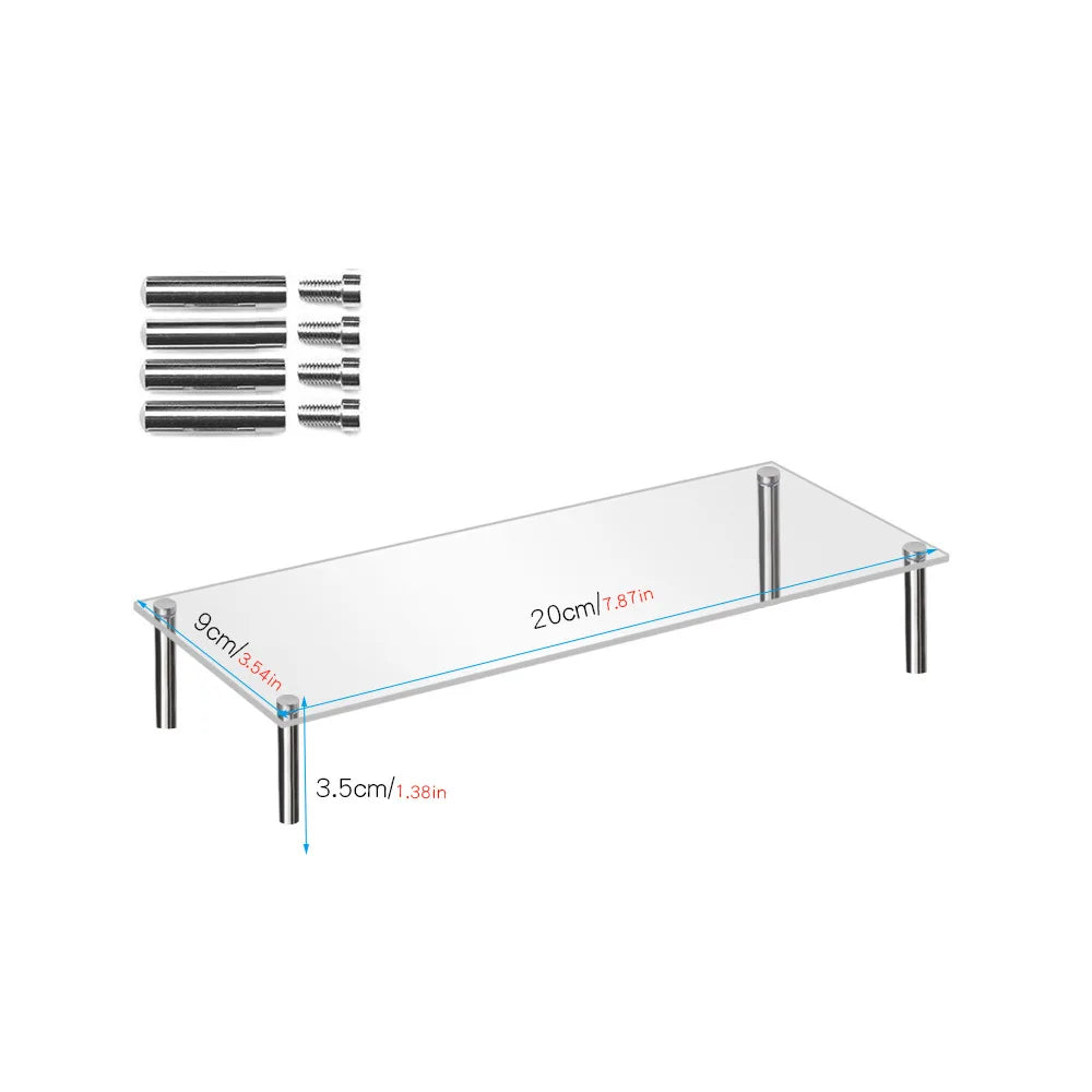 Acrylic Riser, Display Stand Clear Shelf for Cupcake Food Desserts Holder Cosmetic Products Decorator and Organizer
