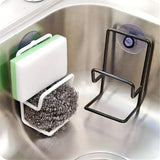 1pc Sink Sponge Soap Rack, Faucet Sponge Drain Rack, Bathroom Suction Wall Rack, Kitchen Storage Accessory