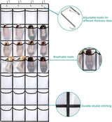 14/24/40 Grids Over The Door Shoe RackMesh Pockets Hanging Shoe Organizer For Closet Hanging Shoe Rack Holder