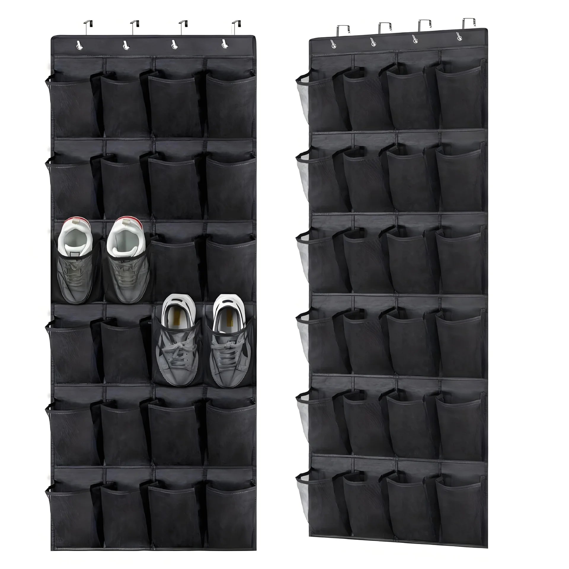 14/24/40 Grids Over The Door Shoe RackMesh Pockets Hanging Shoe Organizer For Closet Hanging Shoe Rack Holder