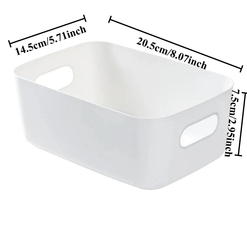 1/3pcs Dormitory Miscellaneous Storage Box Desktop Cosmetic Storage Box Bathroom Kitchen Bedroom Plastic Storage Basket