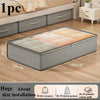 Large Under-Bed Storage Boxes,Stackable Durable Non-Woven Fabric Clothes Organizer Bins , for Bedroom Wardrobe Organization
