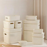 1pc/5pcs Ins Style Storage Box with Lid Dustproof Cosmetics Clothing Grocery Storage Bedroom Dormitory Storage Box Toy Storage