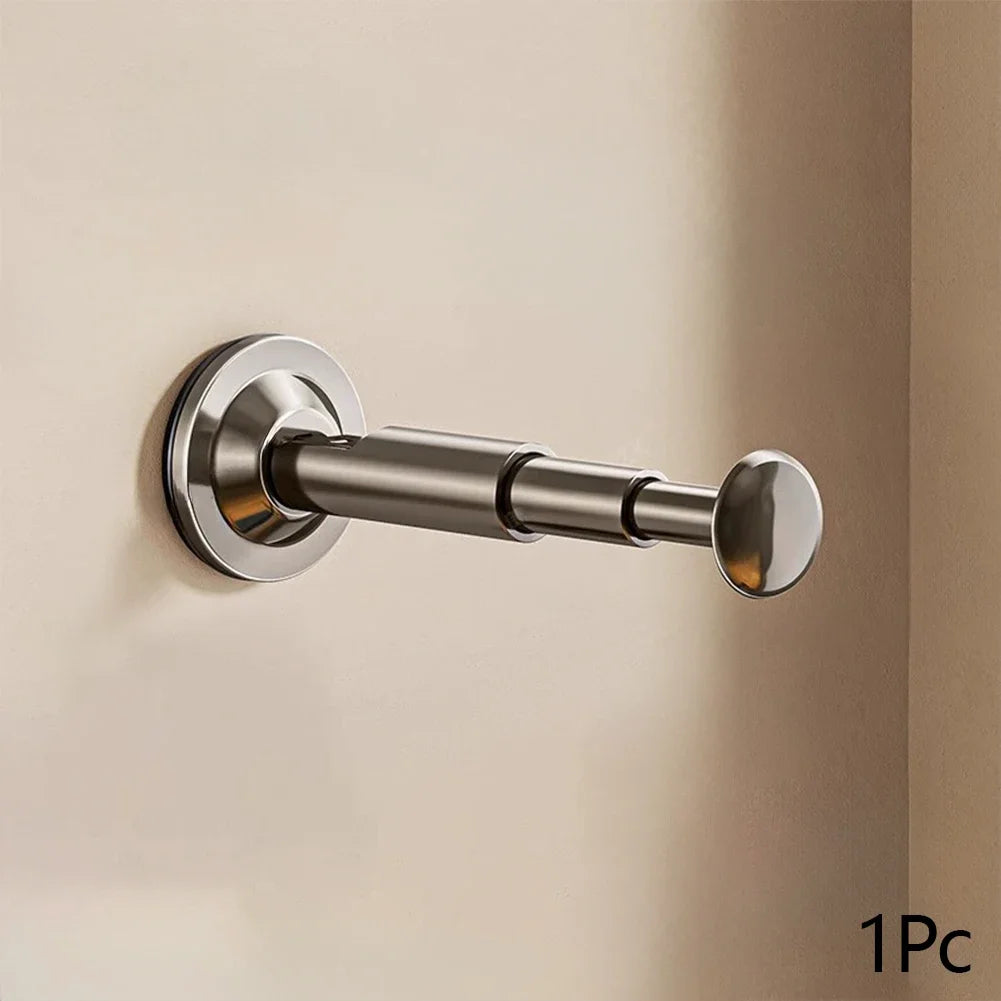 Multifunctional Telescopic Suction Cup Hanger Adjustable Length Drill-free Clothes Hanger Household Storage Artifact