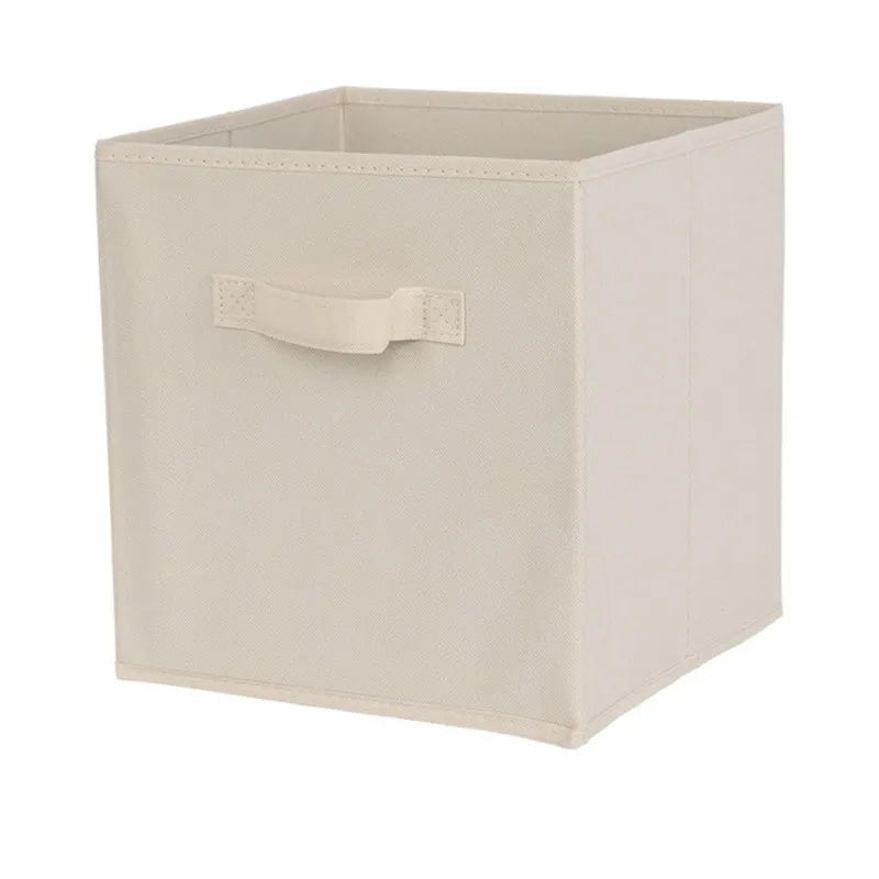 Cube Non Woven Fabric Storage Bin Collapsible Storage Box Home Supplies , Kid Toy Storage Organizer Cabinet drawer organization