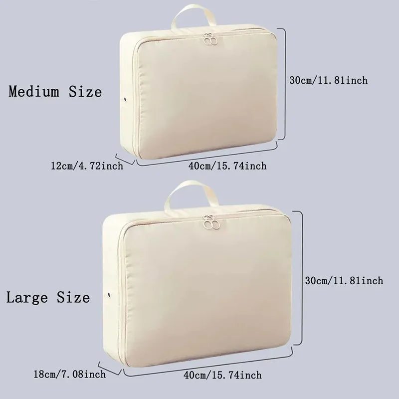1-5PCS Large Compression Bag Quilt Clothes Closet Cabinet Organizer Storagepouch Ultra Space Saving Self Compression Organizer
