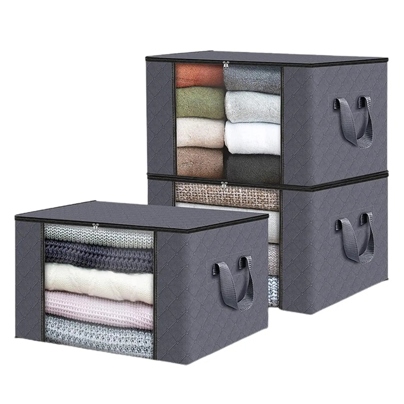New Non-woven Underbed Quilt Storage Bag Organizer Wardrobe Clothes Dust Moisture-proof Finishing Bag Foldable Storage Box