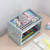 Desktop Storage Rack Multi-Layer Stationery Organizer Stand Office Home School Display Holder Rack Dormitory Desk Organizer