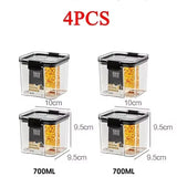 460-1800ml Sets Stackable Kitchen Sealed Jar Plastic Food Storage Box Multigrain Tank Bottle Dried Fruit Tea Storage Containers