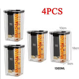 460-1800ml Sets Stackable Kitchen Sealed Jar Plastic Food Storage Box Multigrain Tank Bottle Dried Fruit Tea Storage Containers