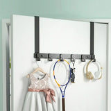 Door Hanger Storage 6 Hooks Over The Door Clothes Coat Hat Towel Hanger Home Organizer Rack Bathroom Kitchen Accessories Holder