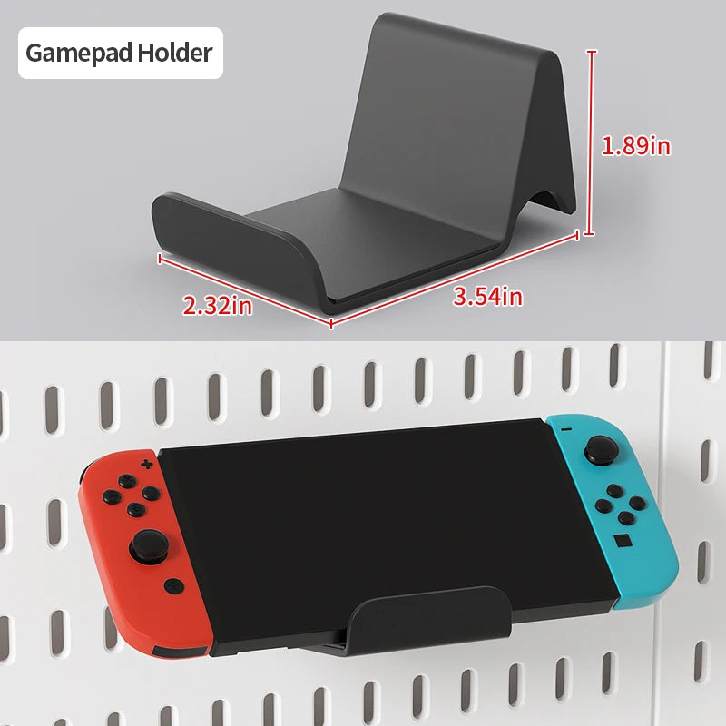 Desktop pegboard storage kit: Stand-up clip - on panels, perfect for home office and study storage.