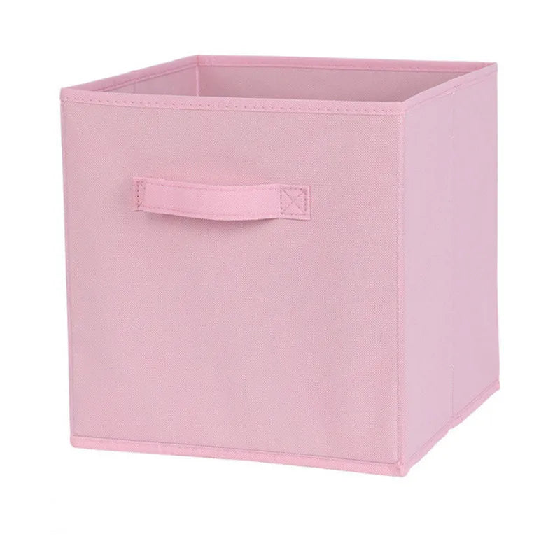 Cube Non Woven Fabric Storage Bin Collapsible Storage Box Home Supplies , Kid Toy Storage Organizer Cabinet drawer organization