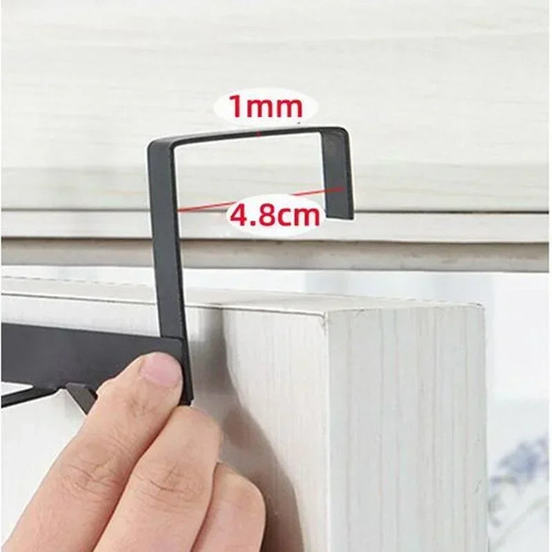 Household Convenience Storage Tools Hook Behind The Door Punch-free Wrought Iron Bag Hook Load-bearing Sundries Storage Rack