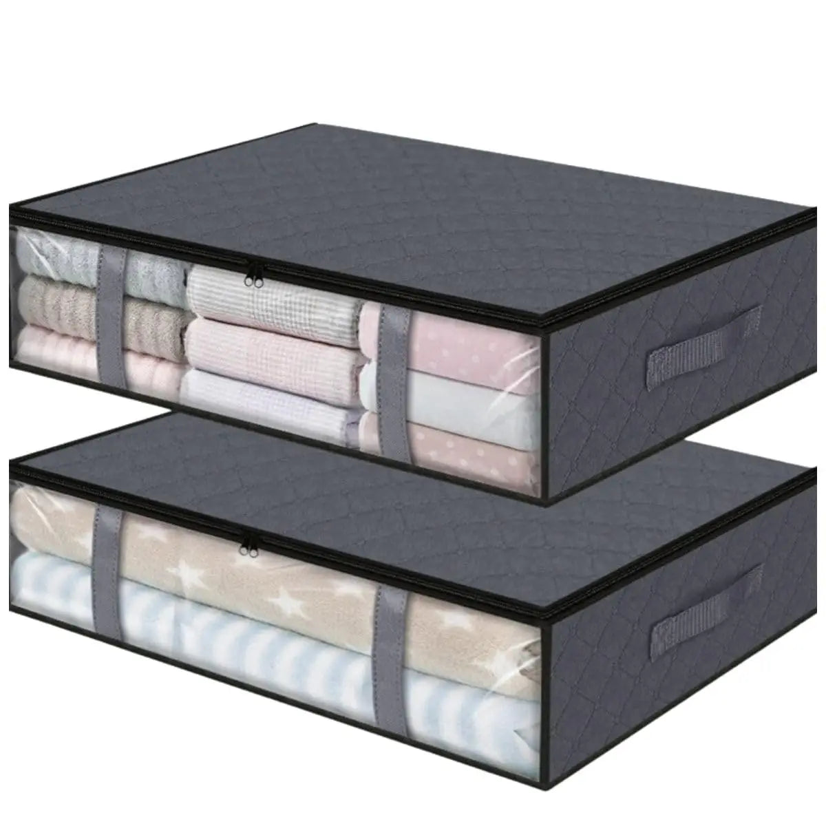 New Non-woven Underbed Quilt Storage Bag Organizer Wardrobe Clothes Dust Moisture-proof Finishing Bag Foldable Storage Box