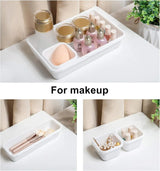 18 Pcs Interlocking Drawer Organizer Set - White Plastic Dividers for Kitchen, Office, Bathroom