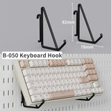 Desktop pegboard storage kit: Stand-up clip - on panels, perfect for home office and study storage.