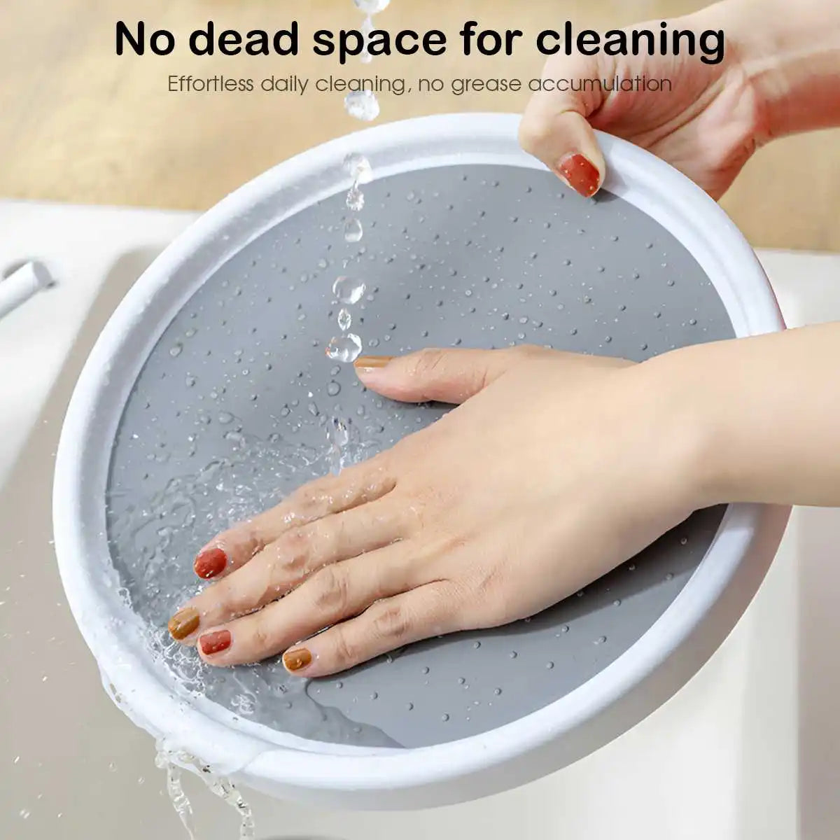 1 PC 2-layer 360-degree rotating spice storage rack non-slip turntable storage tray cosmetic storage box for space saving