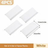 4 Layers Kitchen Spice Drawer Organizer Adjustable Spice Rack for Spice Jars Seasoning Bottles Cabinet Pantry Kitchen Organizer