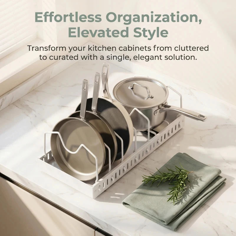 Slide Rail Pull Out Tray Organizer Adjustable Dish Storage Rack Practical Holder For Kitchen Cabinet Pots Pans Household