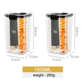 460-1800ml Sets Stackable Kitchen Sealed Jar Plastic Food Storage Box Multigrain Tank Bottle Dried Fruit Tea Storage Containers
