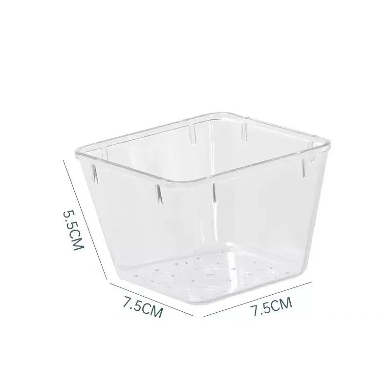 Drawer Organizers Clear Plastic Tub Containers for Bathroom Dressing Table Storage, Home Organization Makeup Kit
