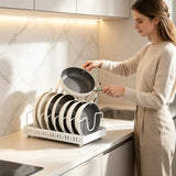 Slide Rail Pull Out Tray Organizer Adjustable Dish Storage Rack Practical Holder For Kitchen Cabinet Pots Pans Household