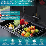 18.2" X 8.9", On Or In Sink Kitchen Basket Dish Drying Rack