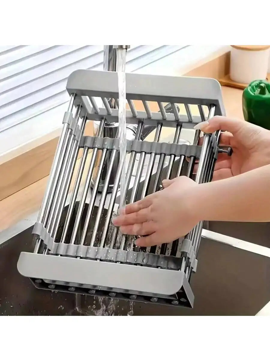 18.2" X 8.9", On Or In Sink Kitchen Basket Dish Drying Rack
