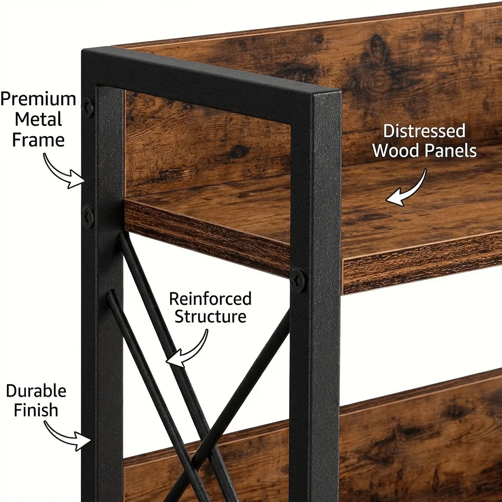 Spice Rack Ironwood Kitchen Countertop Seasoning Storage, Sturdy Durable Easy Organize for Coffee Cosmetics Bathroom