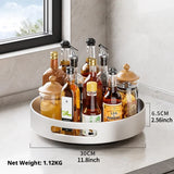 360° Rotating Kitchen Spice Rack Carbon Steel Lazy Susan Turntable Organizer for Pantry Cabinet Countertop