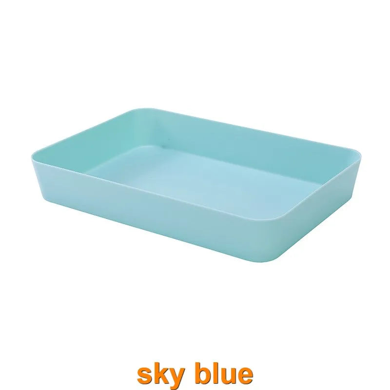 2547 Drawer separated storage box kitchen tableware small box rectangular plastic desktop cosmetics storage