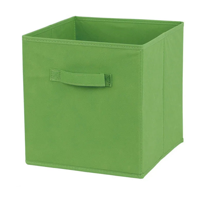 Cube Non Woven Fabric Storage Bin Collapsible Storage Box Home Supplies , Kid Toy Storage Organizer Cabinet drawer organization
