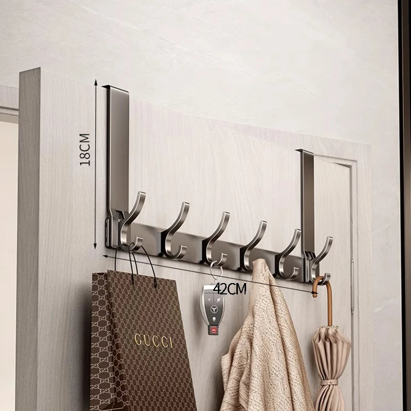 Hooks Over The Door Home Organizer Rack Clothes Coat Hat Towel Hanger Bathroom Accessories Holder Door Hang Quick Installation