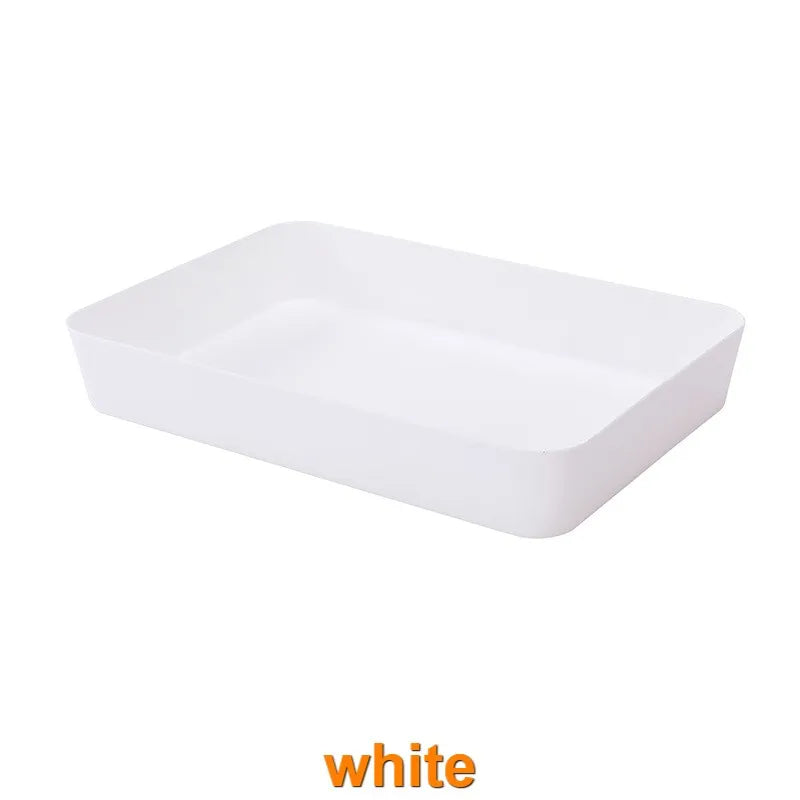 2547 Drawer separated storage box kitchen tableware small box rectangular plastic desktop cosmetics storage
