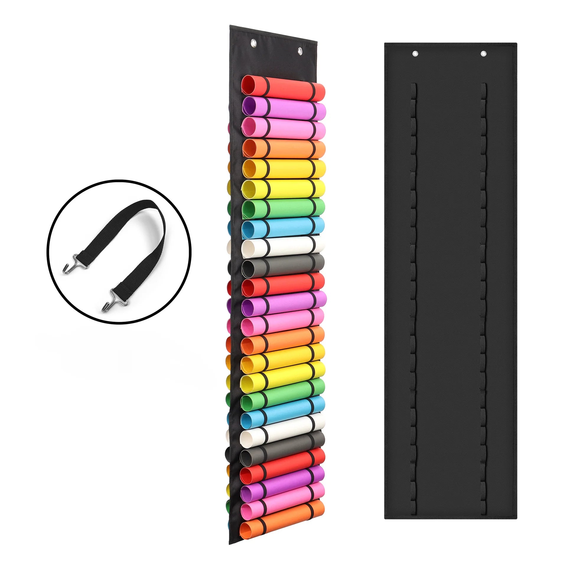 Vinyl Storage Holder Hanging Bag Vinyl Roll Storage RackThermal Transfer Film Organizer Hanging Pocket Behind The Door 48Grid