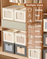 Foldable Clothes Storage Box with Transparent Window, Oxford Cloth, Household, Dustproof, 1Pc