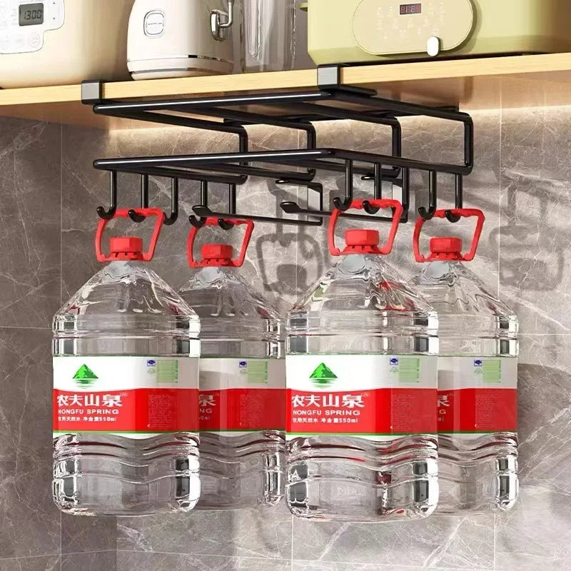 Kitchen Under Cabinet Basket Storage Shelf Cutting Board Rack Kitchen Closet Rack Under Desk Cabinet Office Bathroom Organizers