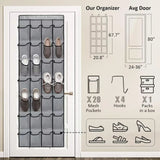 14/24/40 Grids Over The Door Shoe RackMesh Pockets Hanging Shoe Organizer For Closet Hanging Shoe Rack Holder