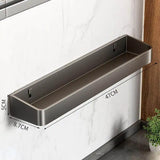 Grey Wall-Mounted Kitchen Spice Rack Kitchen Storage Rack Household Multifunctional Carbon Steel Storage Box Kitchen Accessories