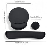 Keyboard Wrist Rest Pad and Mouse Pad Set 3pcs Kit Ergonomic Memory Foam Mouse Wrist Support with Non-Slip Base for Home Office